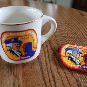 National Scout Jamboree 1981 Virginia Coffee Mug and Patch